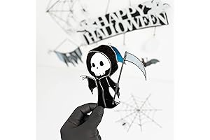 Grim Reaper Suncatcher Halloween Stained Glass Window Hanging Ornament