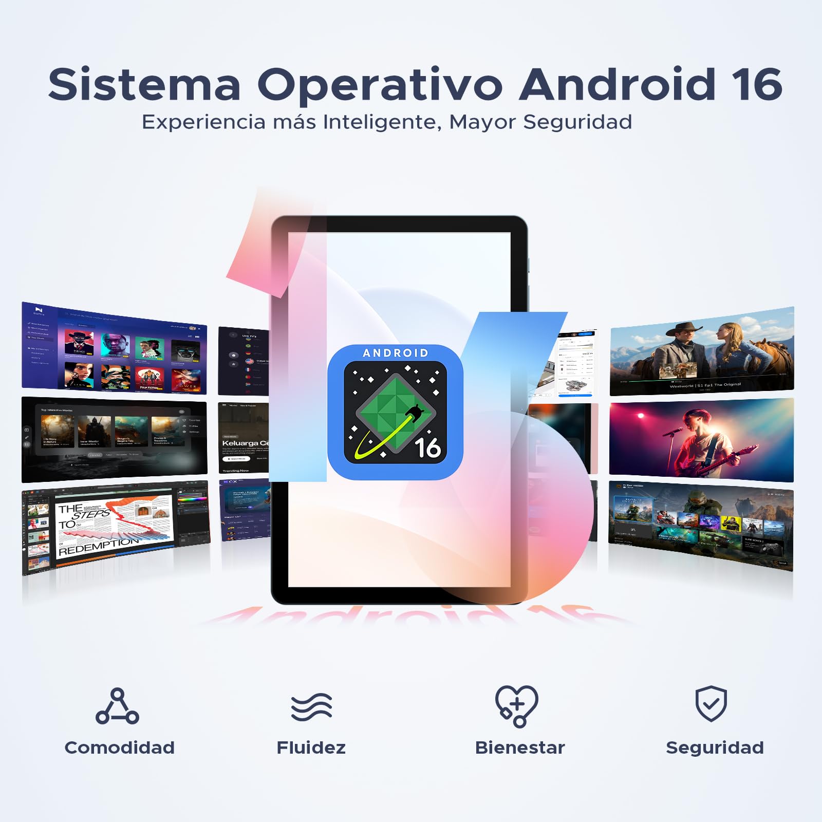 P10 Pro Tablet 10 Pulgadas, Tablets Android 16 con 120Hz Display, 8800mAh, 48GB+128GB/2TB, T7250 Octa-Core, Widevine L1, Gemini AI, 13MP+5MP, Auriculares 3.5mm, Tablet con Teclado y Lápiz, Negro