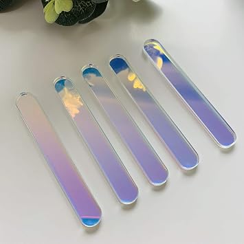 CHENRUI 50 Pcs Mini Neon Acrylic Cakesicle Popsicle Sticks for Ice Creamsicle Candy Apple Rainbow AB