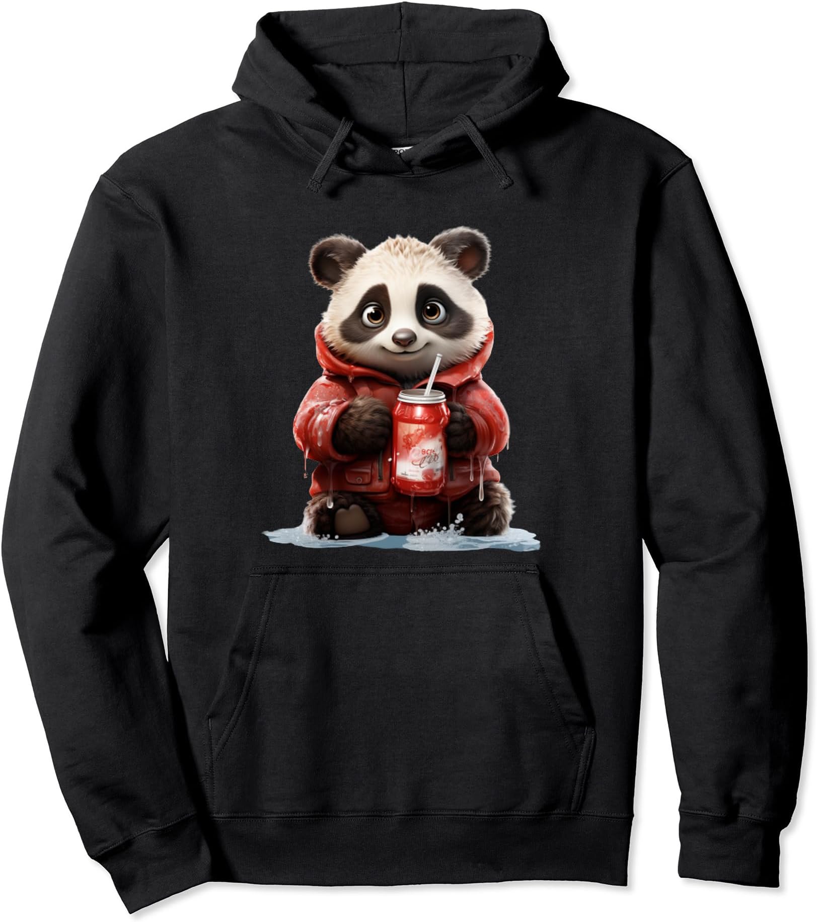 Drinking Lemonade Panda Bear Soda Pop Summer Teddy Bears Pullover Hoodie