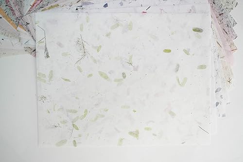 Miniatura 6 de 50 hojas de papel de morera finas de 8.5 x 11 pulgadas, hechas a mano, diseño de papel washi, arte artesanal, origami, proveedores de tarjetas