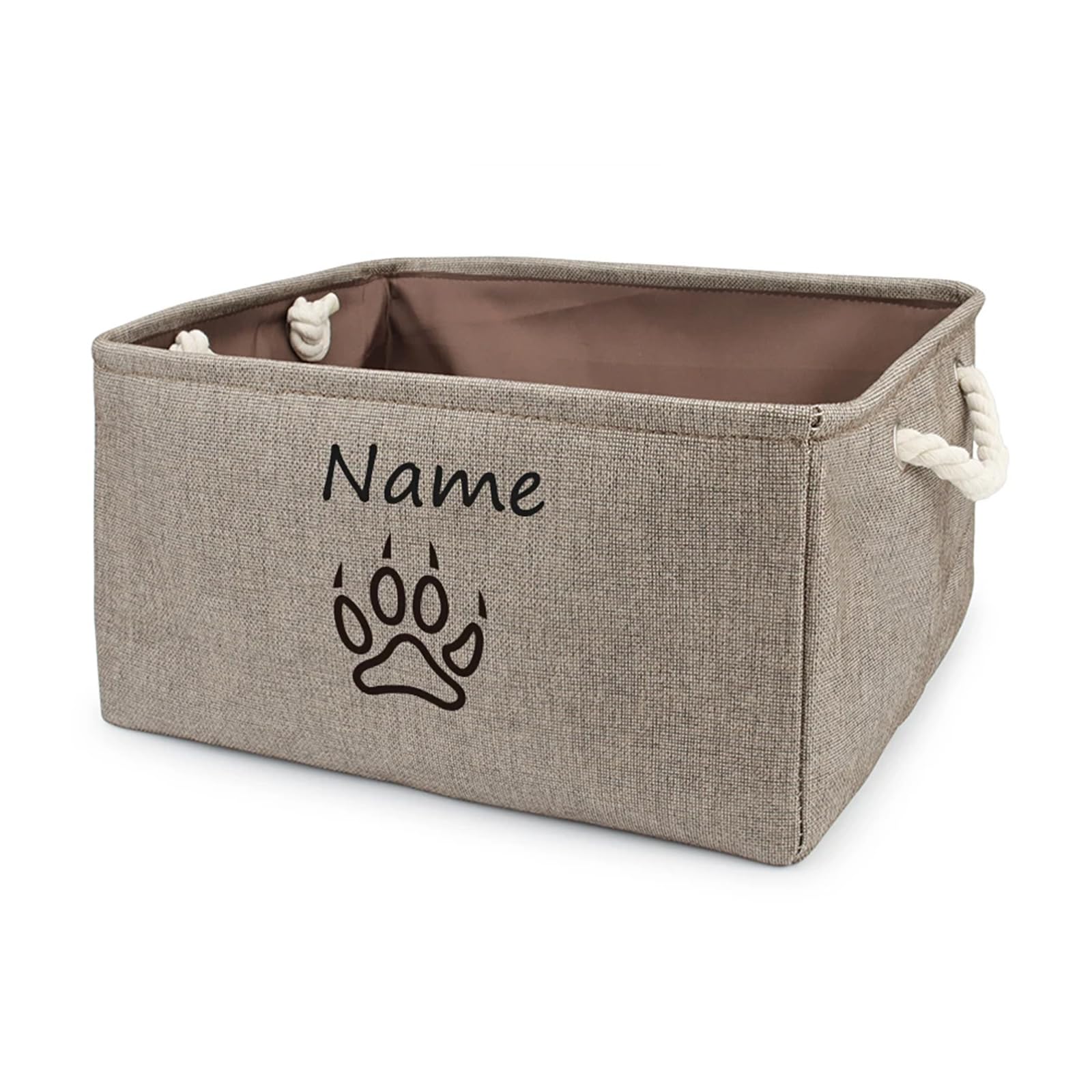 yky Personalized Pet Toy Storage Basket, Brown-sharp Claw, M: 34 * 25 * 16CM