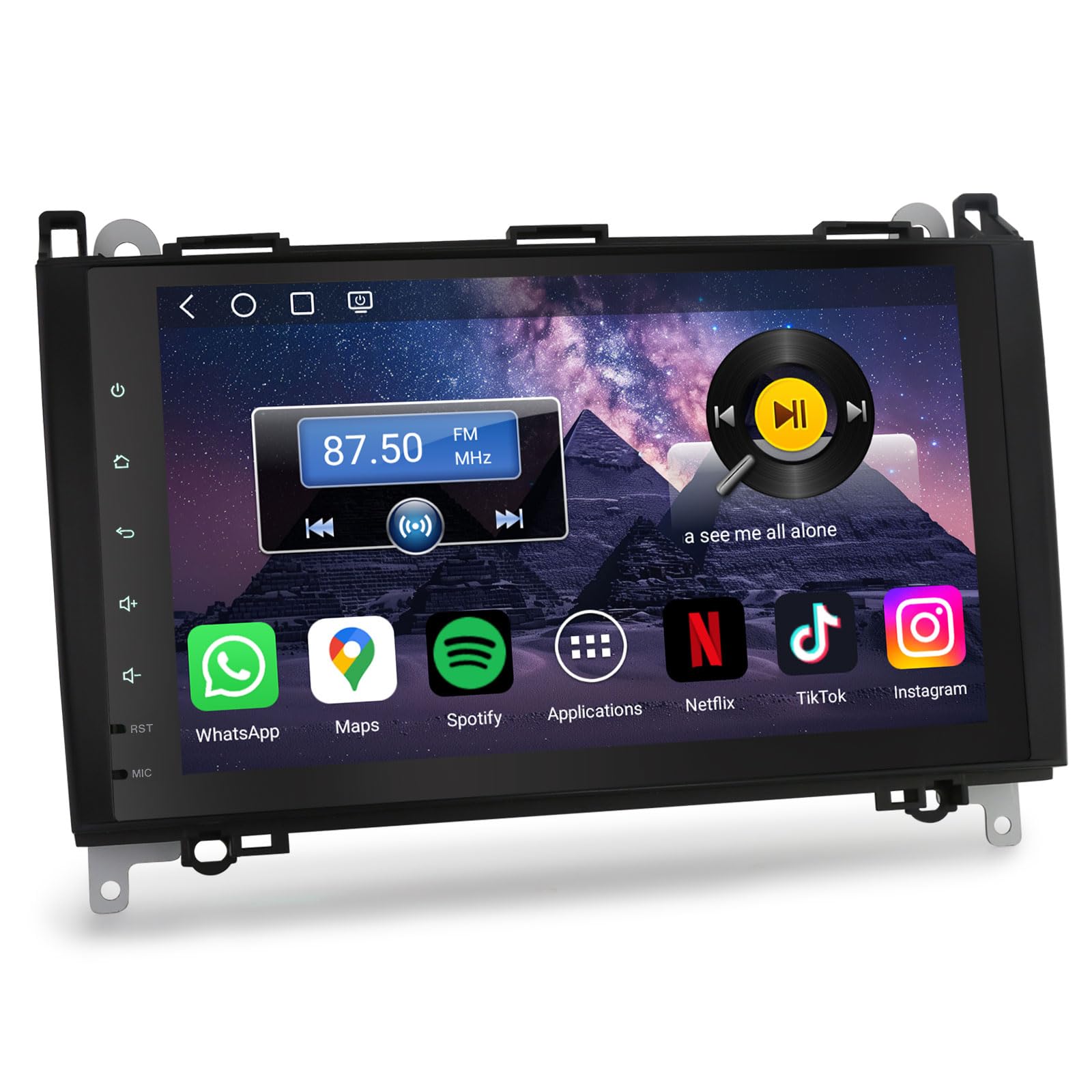 Erisin 9" 8-Core 4GB+64GB Android 14 Autoradio Bluetooth per Mercedes Classe B W245 Classe A W169 B200 W639 Viano Vito Sprinter VW Crafter GPS Navigatore CarPlay Android Auto WiFi 4G DSP DAB+ Canbus