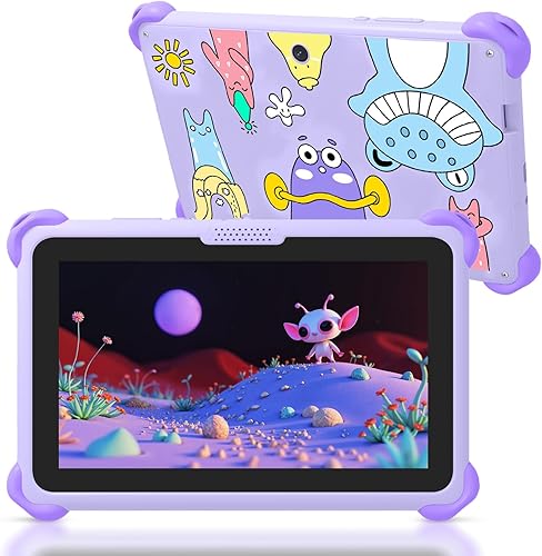 okulaku Tableta para Niños de 7 pulgadas, Tabletas para Niños de 32GB, Tableta para Niños Pequeños con Funda Protectora, Tabletas de Aprendizaje