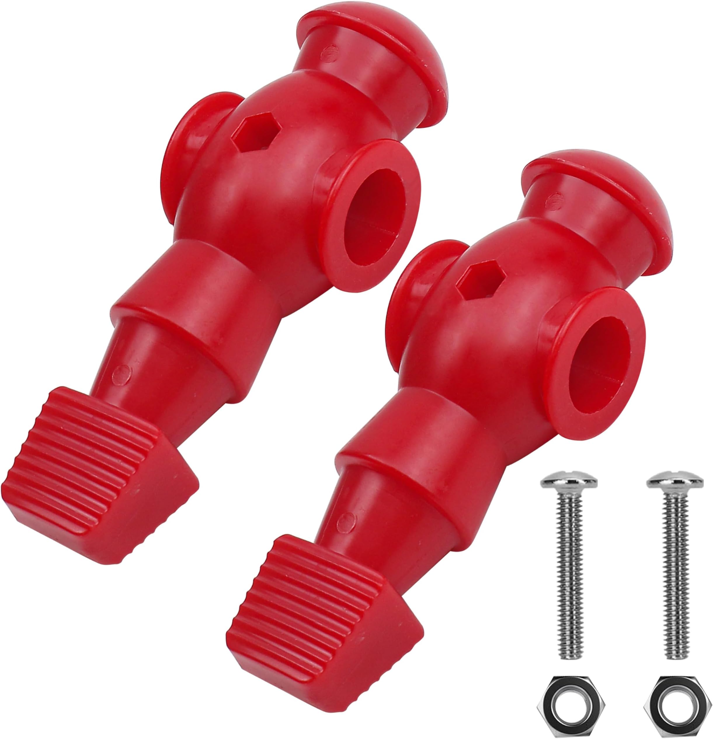 Marsrut 2PCS Foosball Replacement Players Set, Foosball Men, Soccer Player Set, Plastic Replacement Parts for Football Table, 2 Hexagon Nuts Included