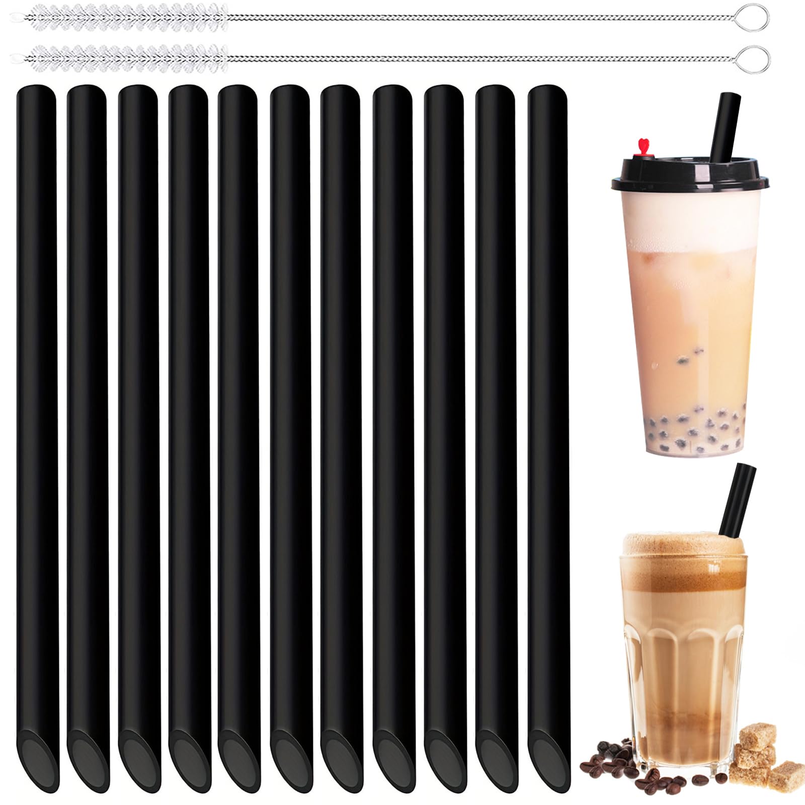 Lot De 50 Pailles Réutilisables 22cm En Pp - L'Incroyable