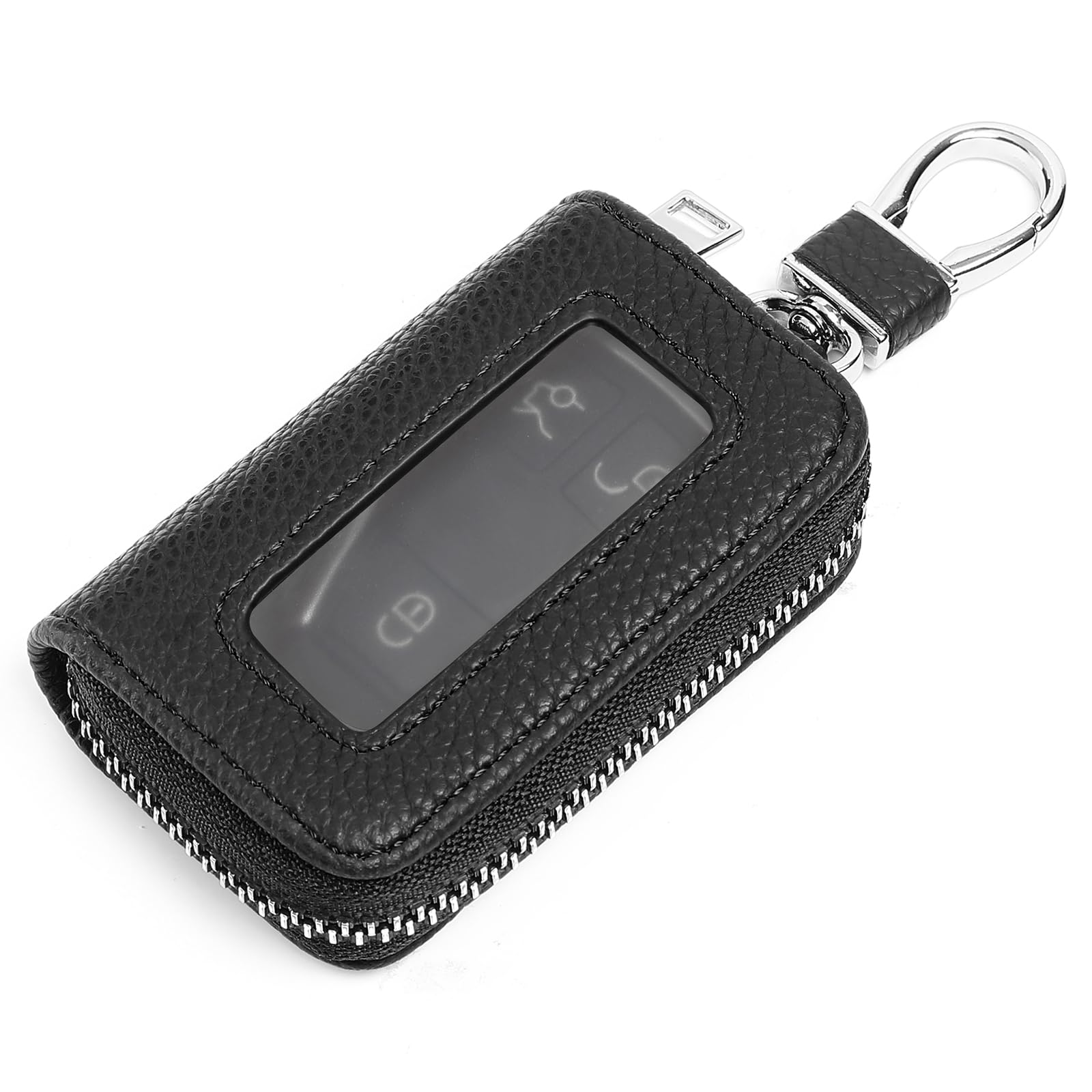 SENDEFN Universal Car Key Fob Case Leather Smart Remote Keychain Protector Holder