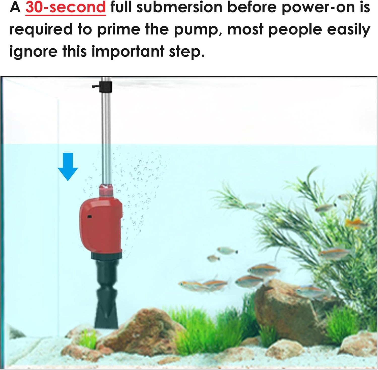 36W Electric Gravel Cleaner for Aquariums, Automatic Fish Tank Vacuum for Water Change & Sand Cleaning, with Adjustable Telescopic Pole for Large Tanks