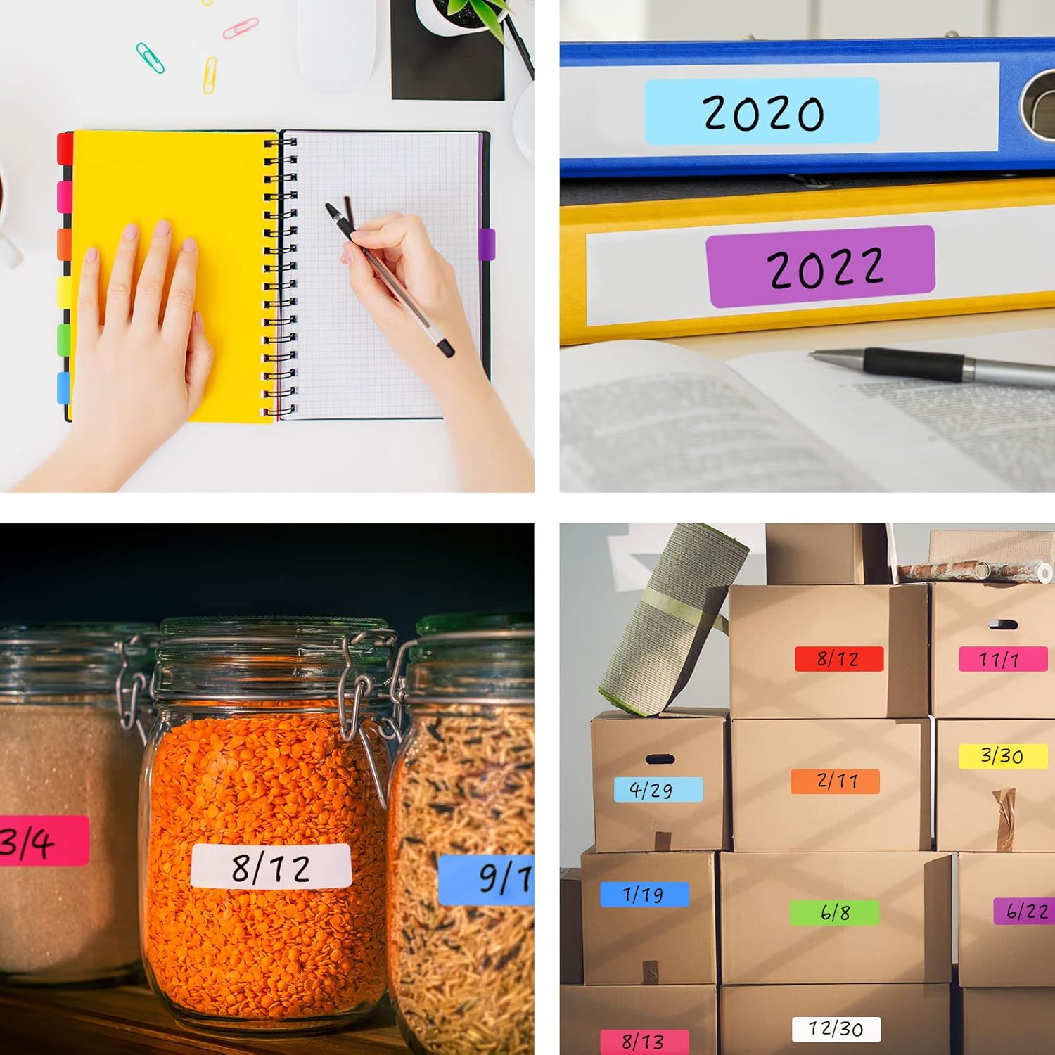 Tallew 2800Pieces 10 Color Coding Labels Rectangle Colored Stickers Assorted Removable Stickers for Classrooms Offices Labeling Marking(0.5" X 1.77") - Image 6