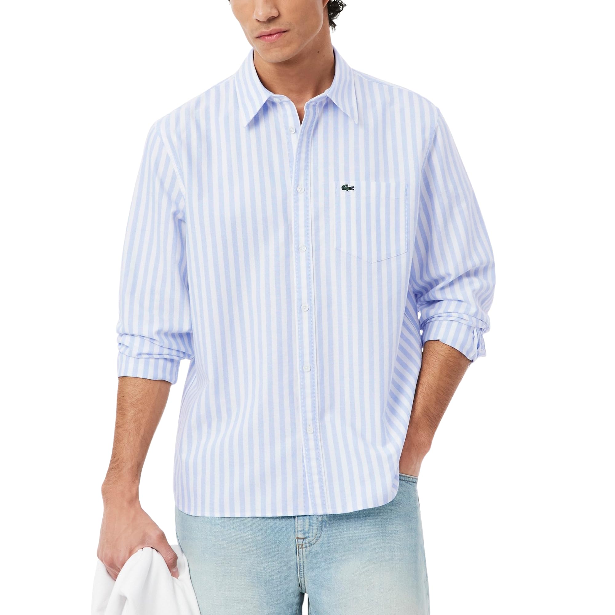 Mens Regular Fit Striped Oxford Shirt