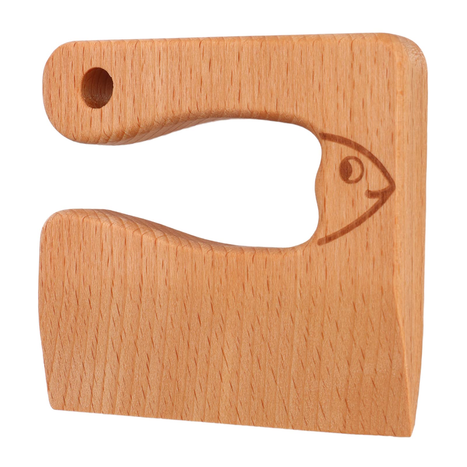 Jauarta Kids Wooden Cutter, Safe Vegetable Fruit Knife Toy for Toddlers with Natural Beech Solid Wood, Montessori Kitchen Tools for Children Aged 2-8 (Round Handle Type) — view 10
