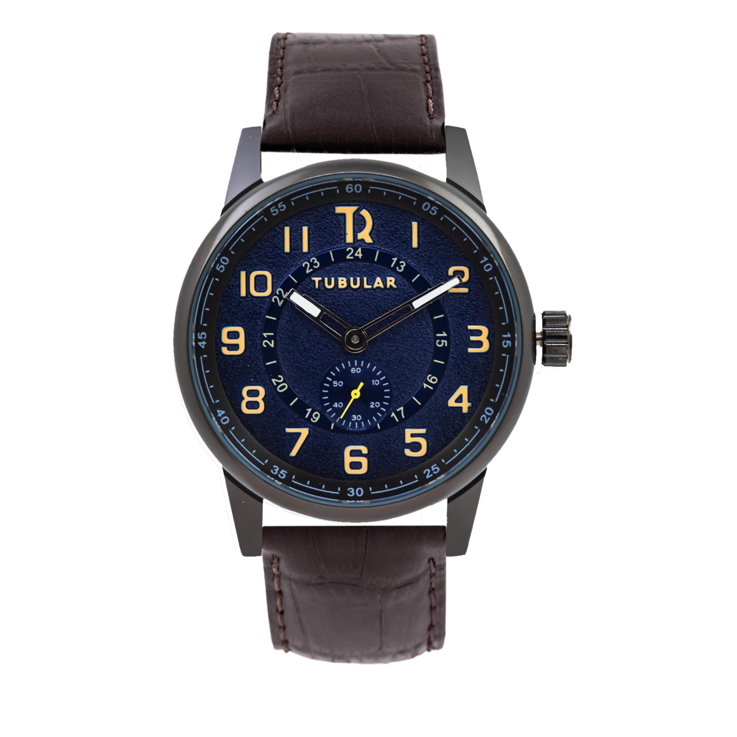 TUBULAR Analog Mens Wrist Watch with Sub-Second Dial (Brown and Blue) (B084TMFQ48) Amazon Price History, Amazon Price Tracker