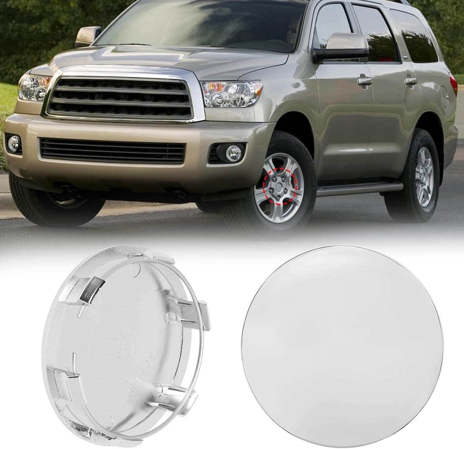 Wheel Center Cover Chrome 83mm Hub Caps for Tacoma Tundra Sequoia 2007-2012