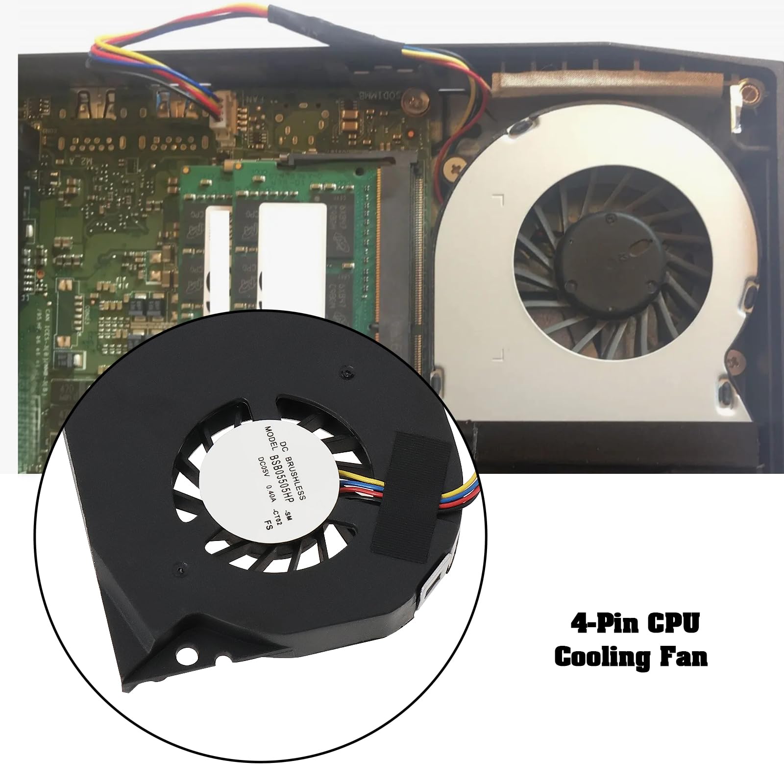 EMSea 1 x 4-pinowy wentylator chłodzący procesor kompatybilny z Intel NUC7 NUC7i5BNH NUC7i5BNK NUC7i7BNH Series kompatybilny z NUC5 NUC5i3RYH NUC5i3RYK zespół wentylatora
