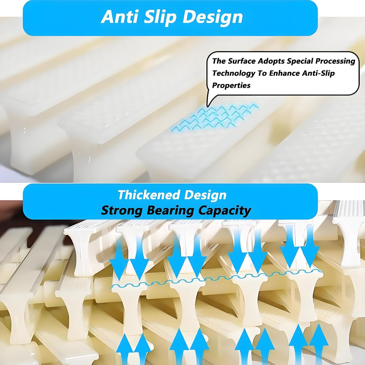 Swimming Pool Drainage Overflow Grate,Splicable Flexible Road Gutter Grille,Activity Grating Cover with Rhombus Texture,for Walkways Yard Fences,25x100CM-6Pieces