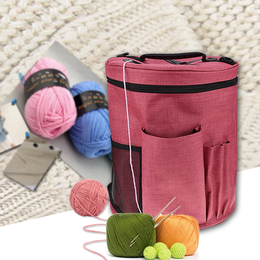 FINPAC Étui De Rangement Et De Rangement Pour Accessoires De Couture, Sac De Transport Double Couche Avec Coussin D'épingles Pour Fils, Aiguilles, Fournitures De Fil à Broder, Kits De Feutrage