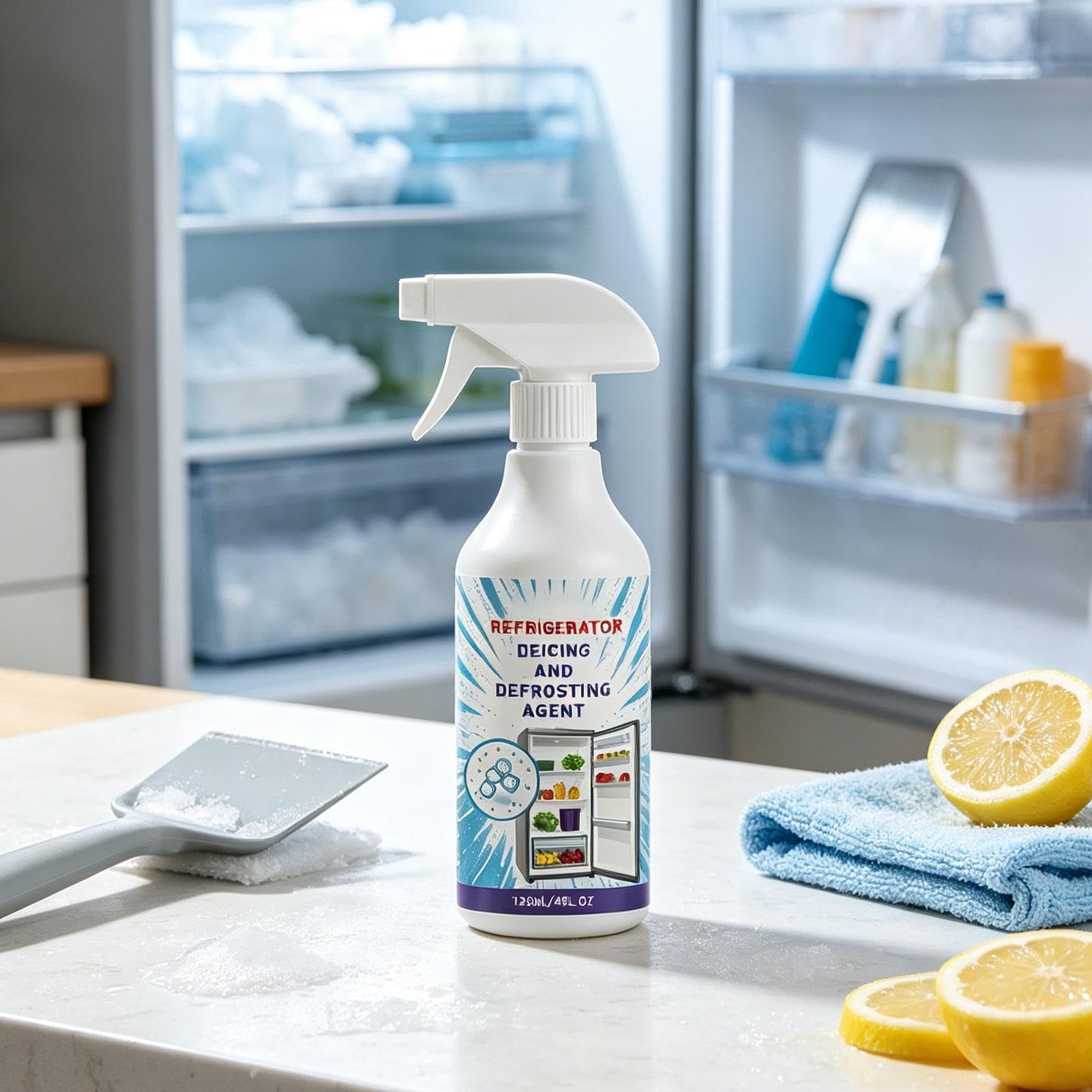Scongelatore Rapido 120ml Spray Elimina Ghiaccio per Frigorifero Congelatore Multiuso
