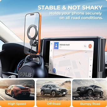 Car Phone Holder for Toyota Corolla 2020-2026 & Corolla Cross 2022-2026 (Only for 8-Inch Screen) 360 Rotation Magnetic Cell Phone Mount, Compatible with Magsafe, Does Not Affect Air Vent