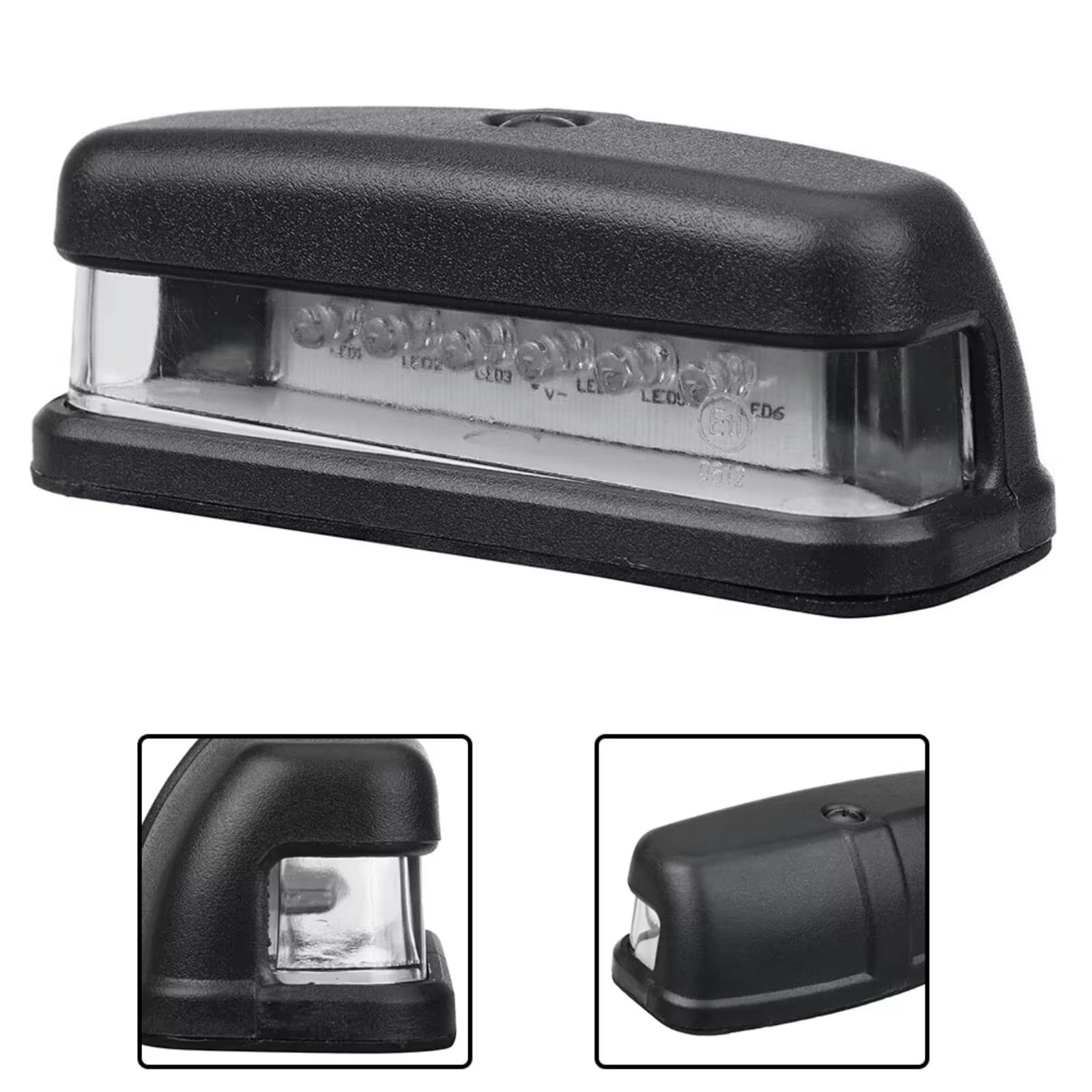 Iluminación Matricula Vehiculo 1 Lámpara De Luz Trasera Para Matrícula, Universal, Transparente, 10-30 V, Para Camión, SUV, Remolque, Camión, Accesorios Para Automóvil.
