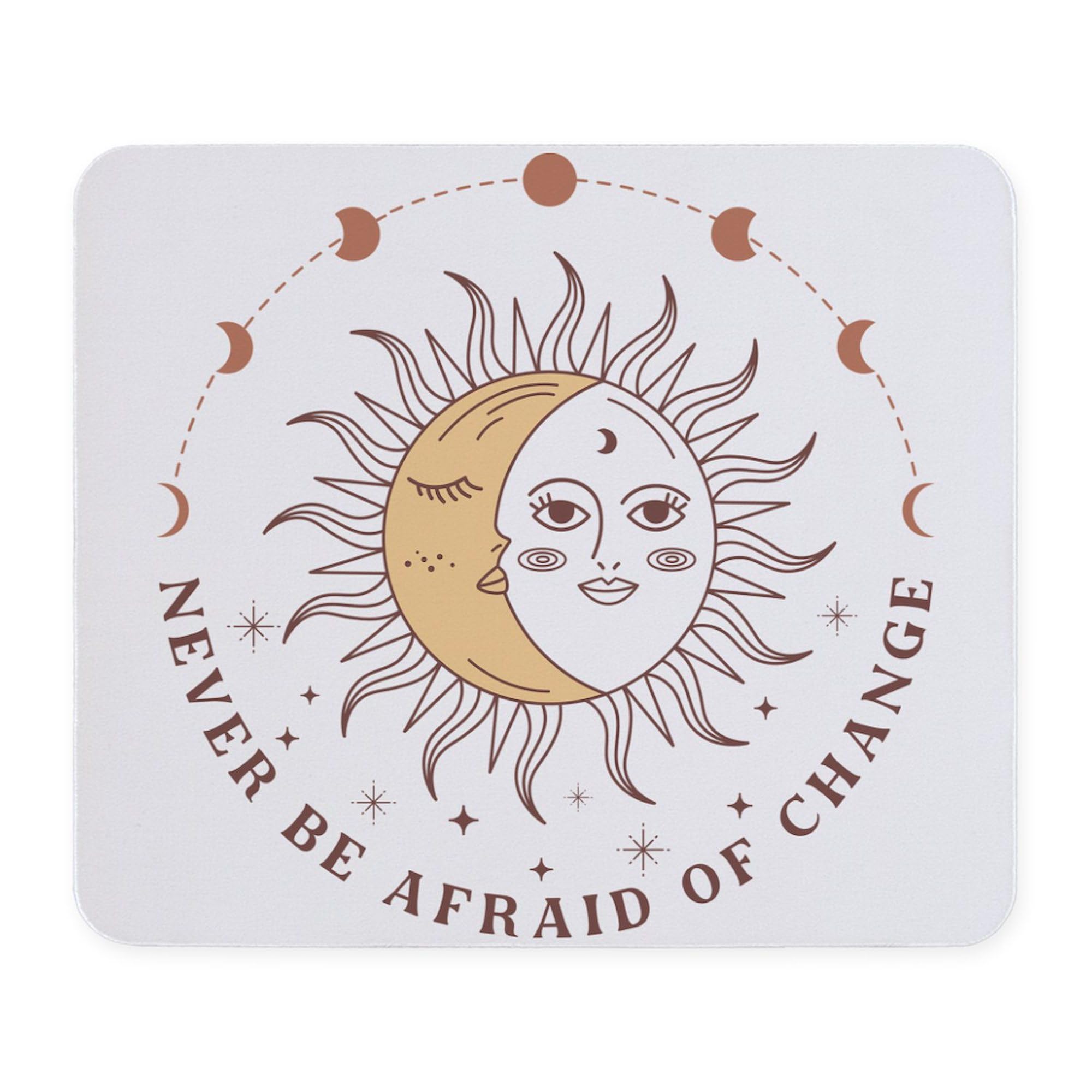 CafePress Boho Celestial Sun and Moon Non-Slip Rubber Gaming Mousepad