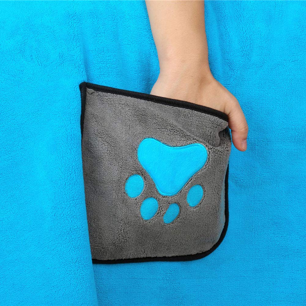 Manteau de Séchage pour Chien, Serviette de Chien, Absorbant à de Microfibre, Cadeau Peignoir pour Chien Serviettes de Bain