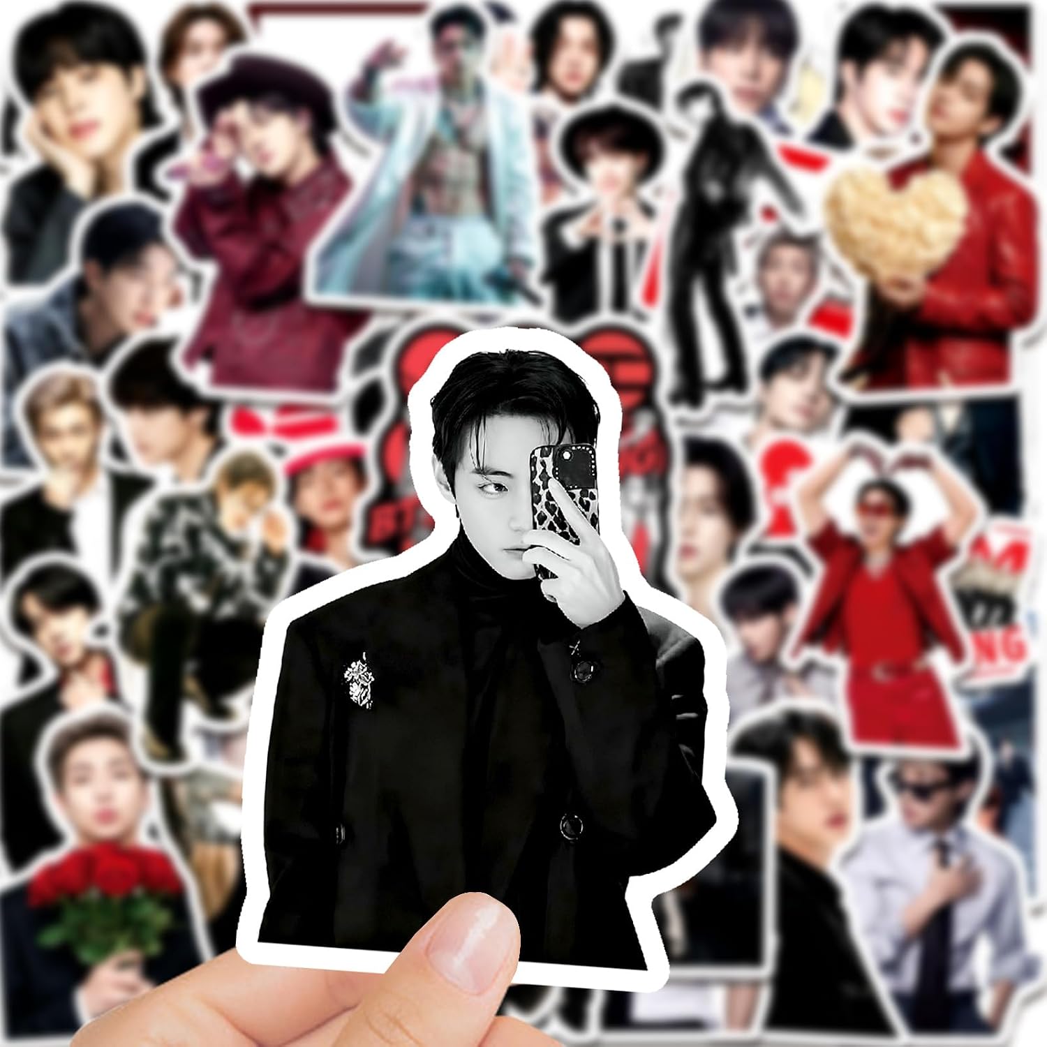 Cartoon Stickers for Kids,Vinyl Waterproof Decal for Water Bottle Laptop Toy Sticker for DIY Decorate Bumper Phone Hard Hat Kids Teens Gifts (50pcs-BTS)