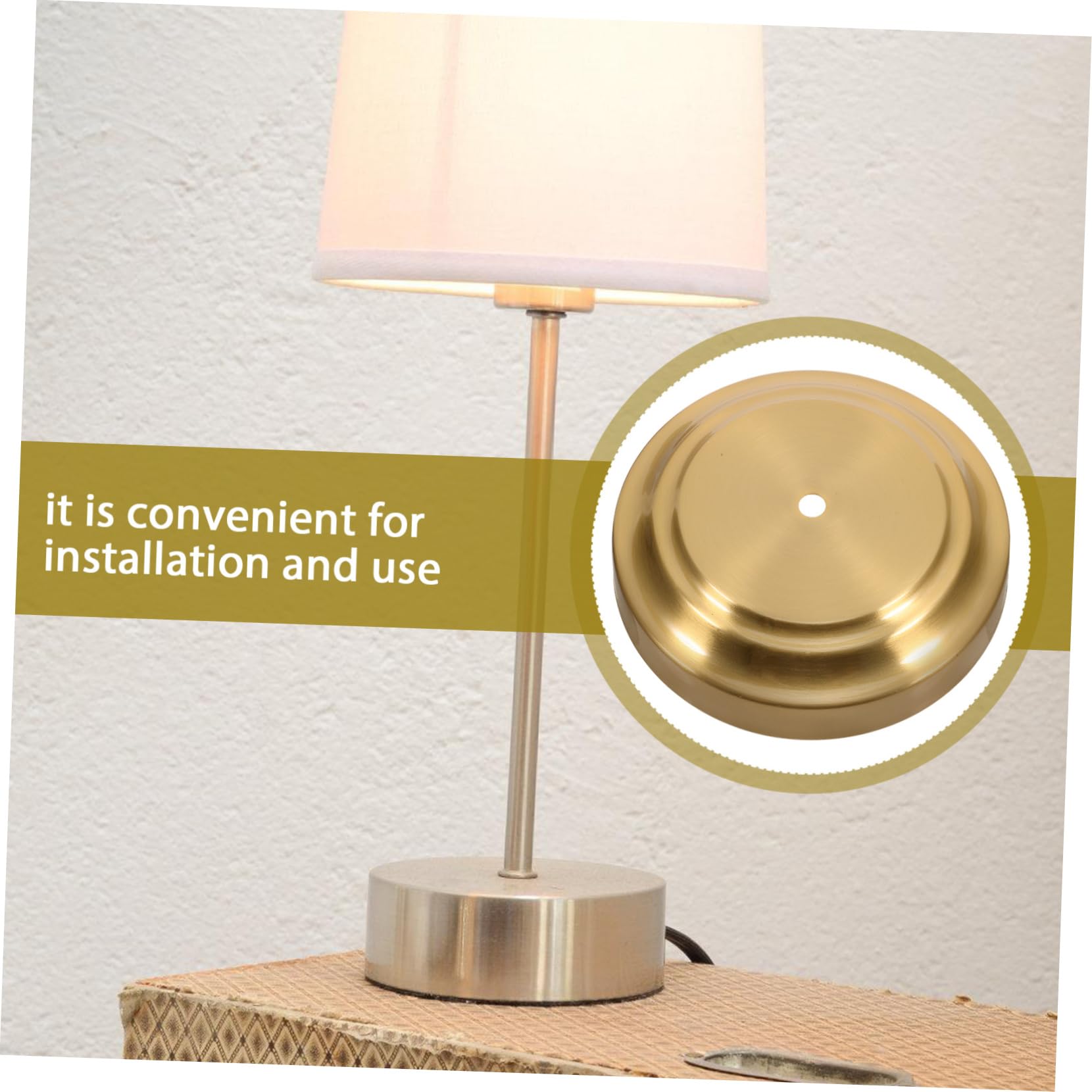 NUOBESTY Base Ronde Contrepoids 1 Kg Pour Lampe De Table / Lampadaire – Accessoire Décoration Stable Noir