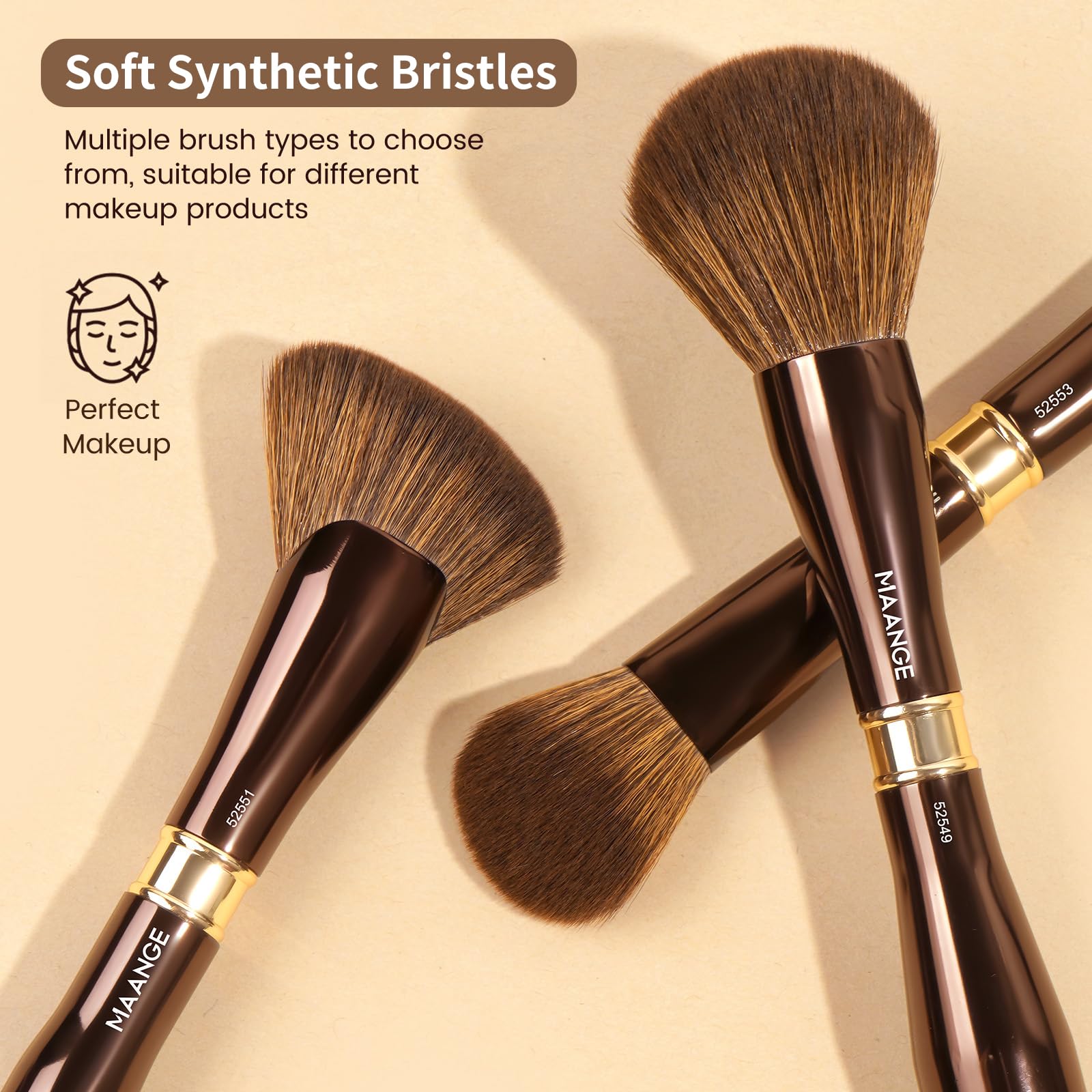 MAANGE Luxury 8-Piece Makeup Brush Set - Image 4