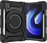 Vista 9 de Funda para Xiaomi Pad 5 de 11.0 pulgadas, PC + silicona de 3 capas Combo Armor Heavy Duty Cubierta a prueba de golpes para Xiaomi Pad 5 Pro 5G