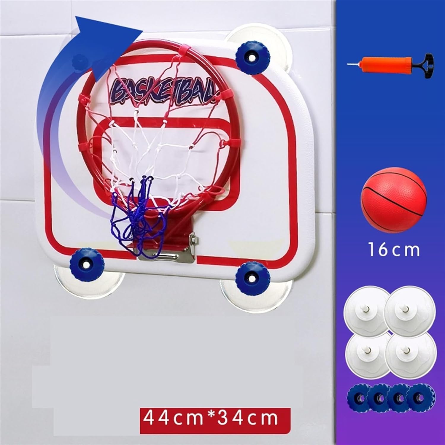 AOKLEY Portable Shoot at The Basket Frame No Punching Basketball Frame, Wall Mounted Shooting Basketball Rack, Household Indoor Hanging Magnetic Suction Basket