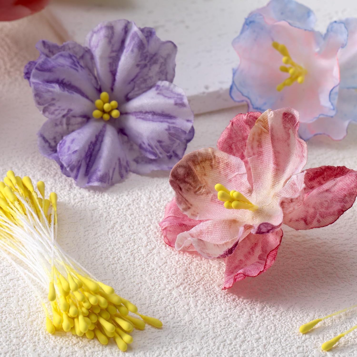 VARMDUKKE 800pcs Double Heads Handmade Flower Stamens, 2 mm Pearl Stamens for Flower Making, Artificial Floral Pistil for DIY Crafts, Wedding, Christmas Decoration (Yellow) - Image 5