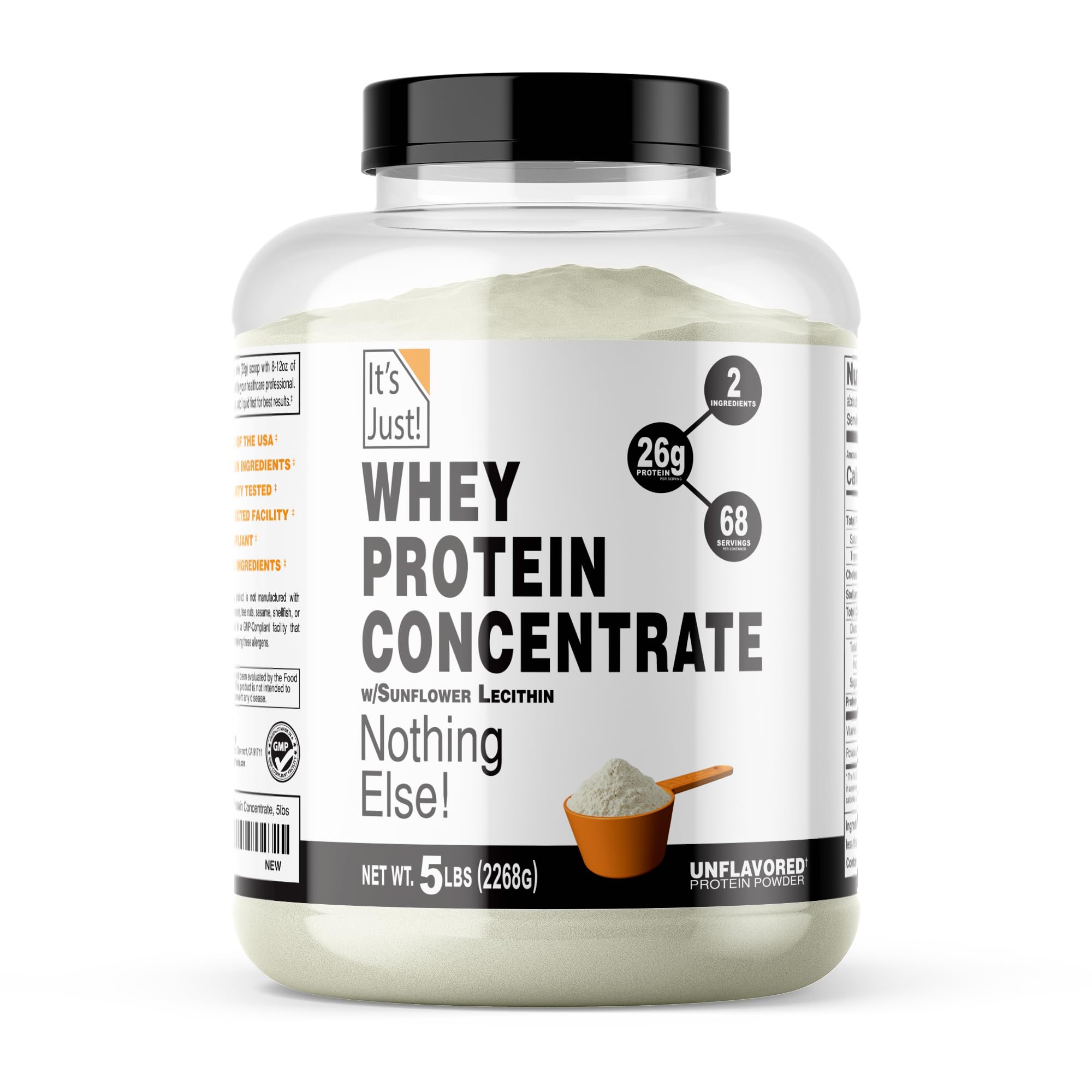 It's Just - Grass-Fed Whey Protein Concentrate, 5lb, Unflavored — Amazon image 14