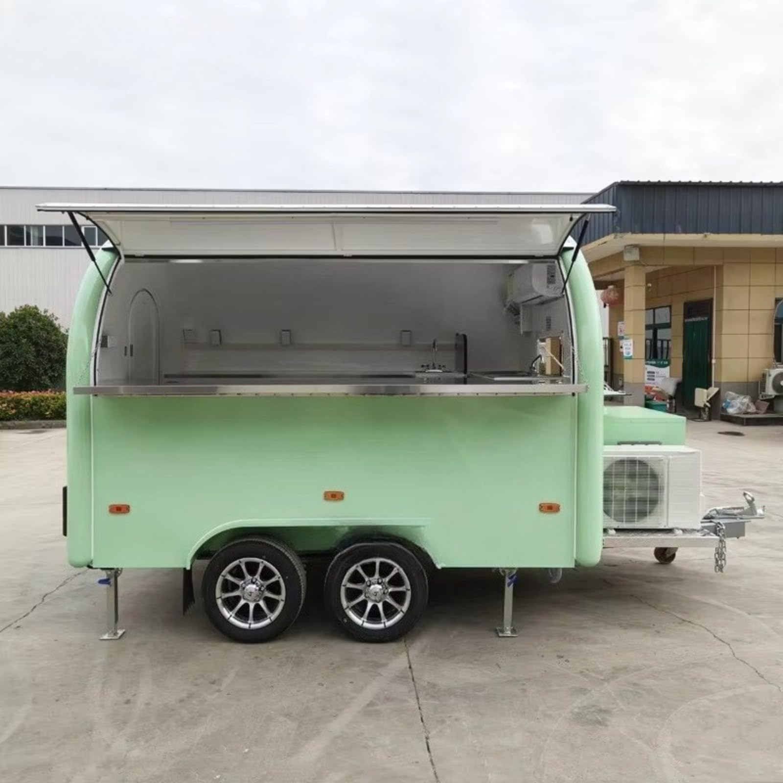 Remolque de alimentos móvil, cocina comercial totalmente equipada para venta callejera, diseño personalizable para camiones de comida, remolques de café y soportes para tacos