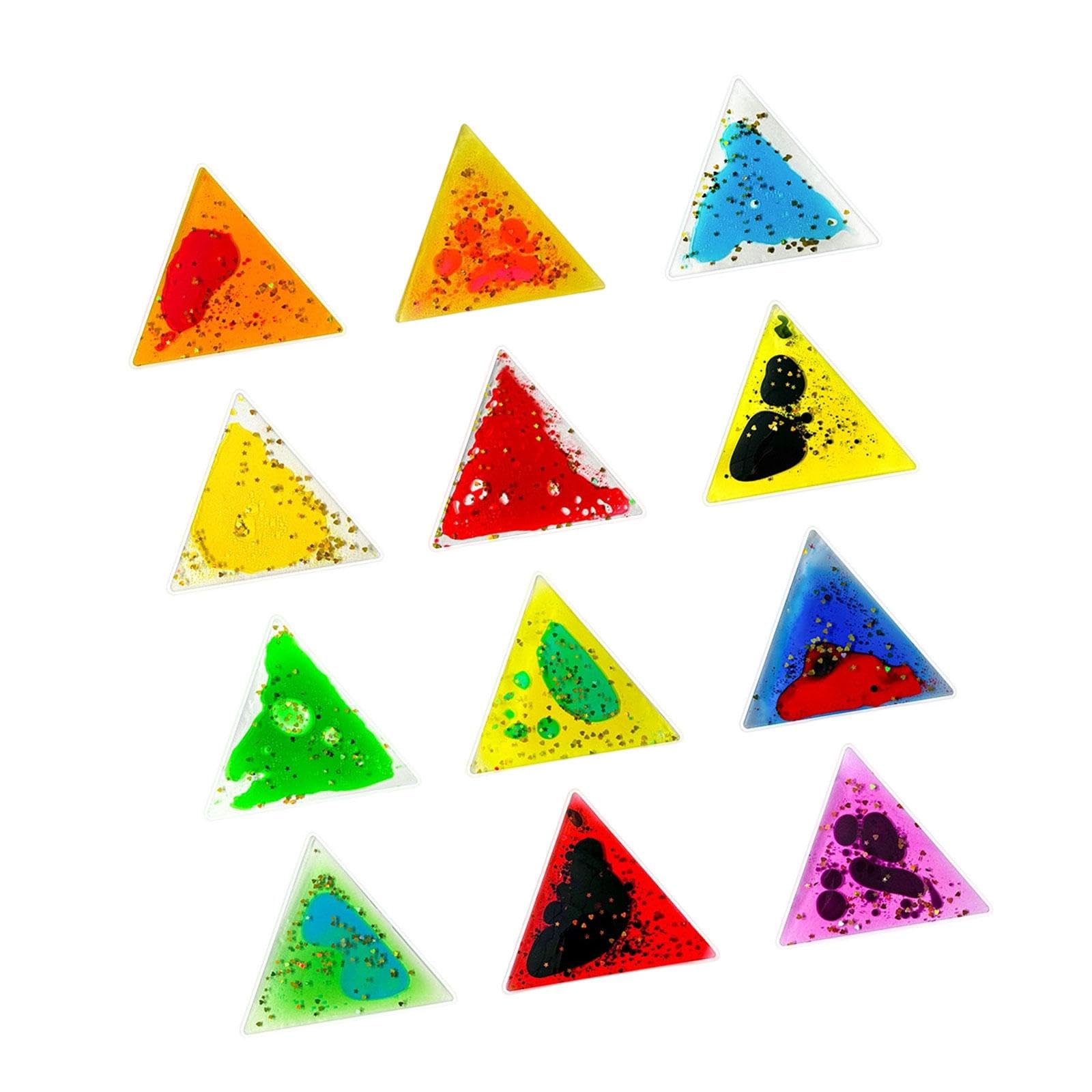 12 Giocattoli in Gel Calmanti, Regali Sensoriali da Viaggio Ideali per Adolescenti, Triangolo