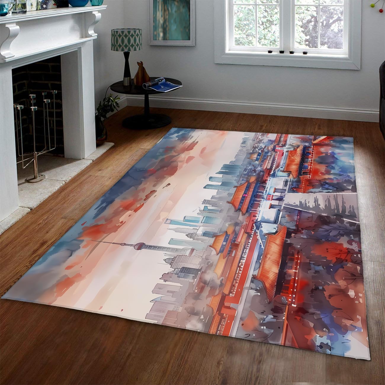 Tapis de salon 200x300cm grand modèle géométrique moderne
