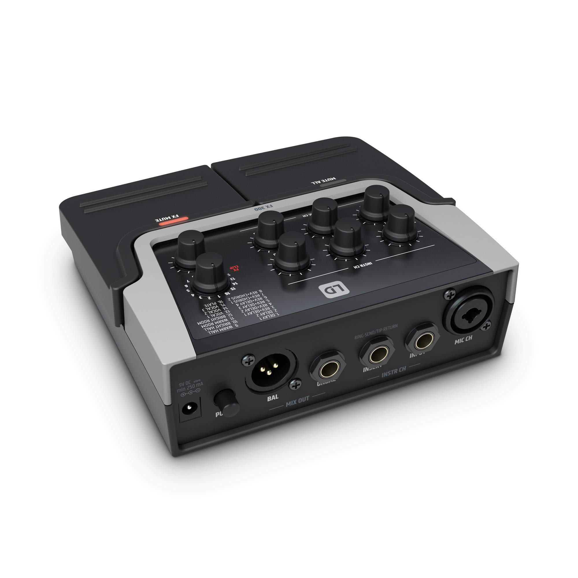 LD Systems FX 300 - Pedale a 2 canali con 16 effetti digitali
