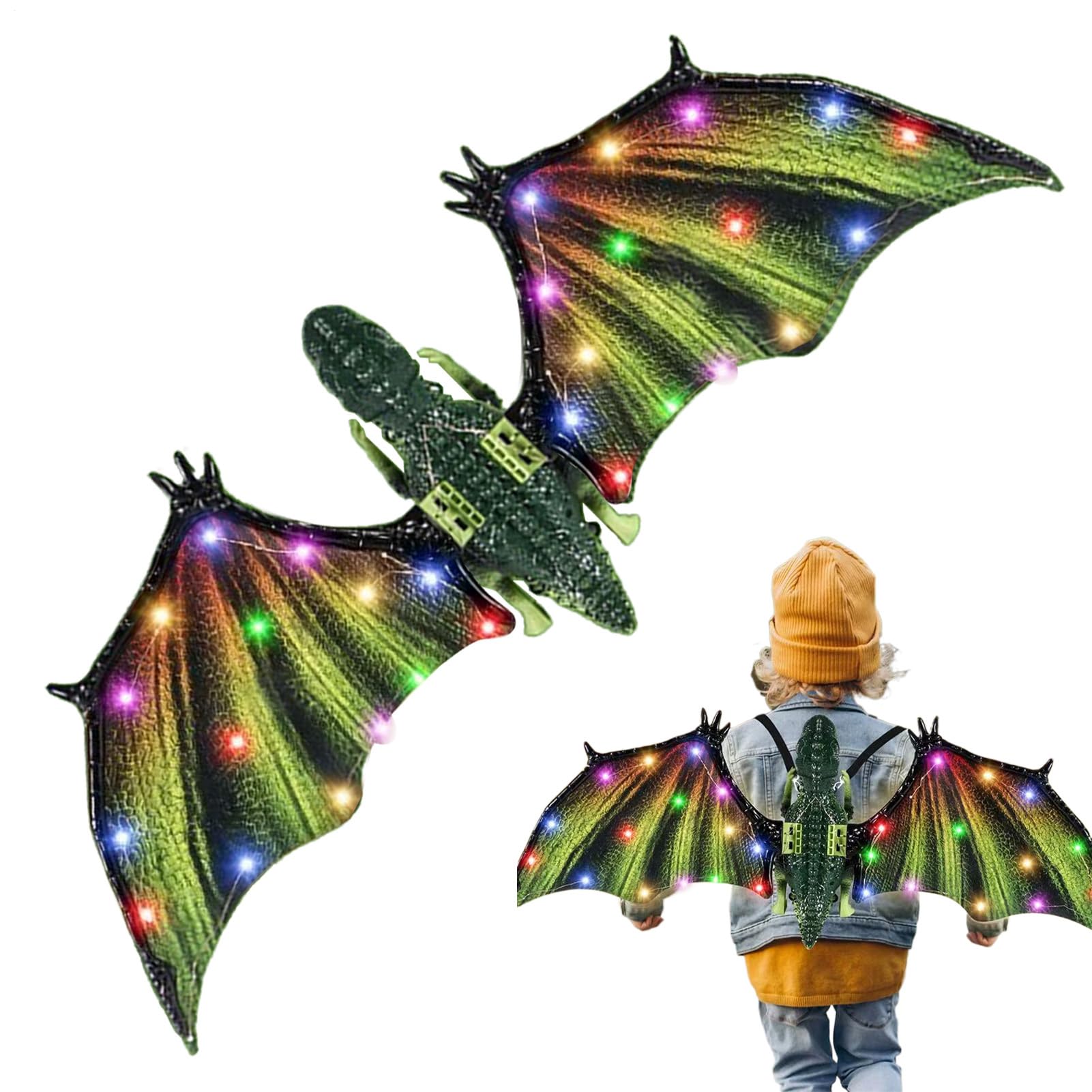 Ailes de dragon pour bébé électriques avec éclairage LED et musique pour fête - 8