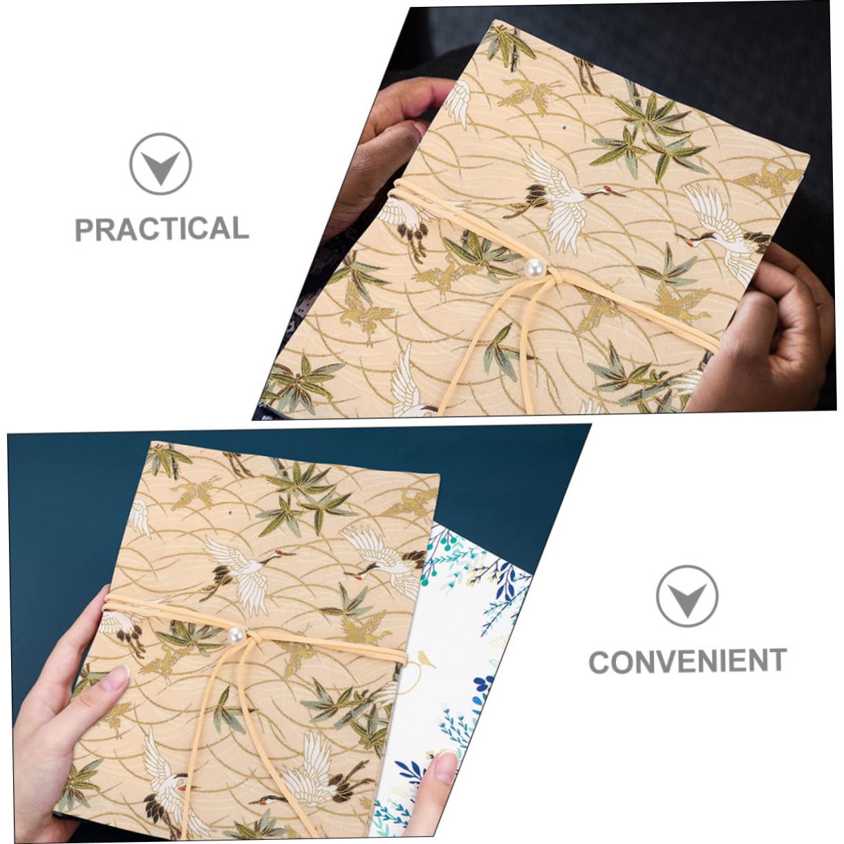 4pezzi Per Regolabile Design Foderina Protettiva Per Quaderni Scolastico e Personale Colore Beige Gru