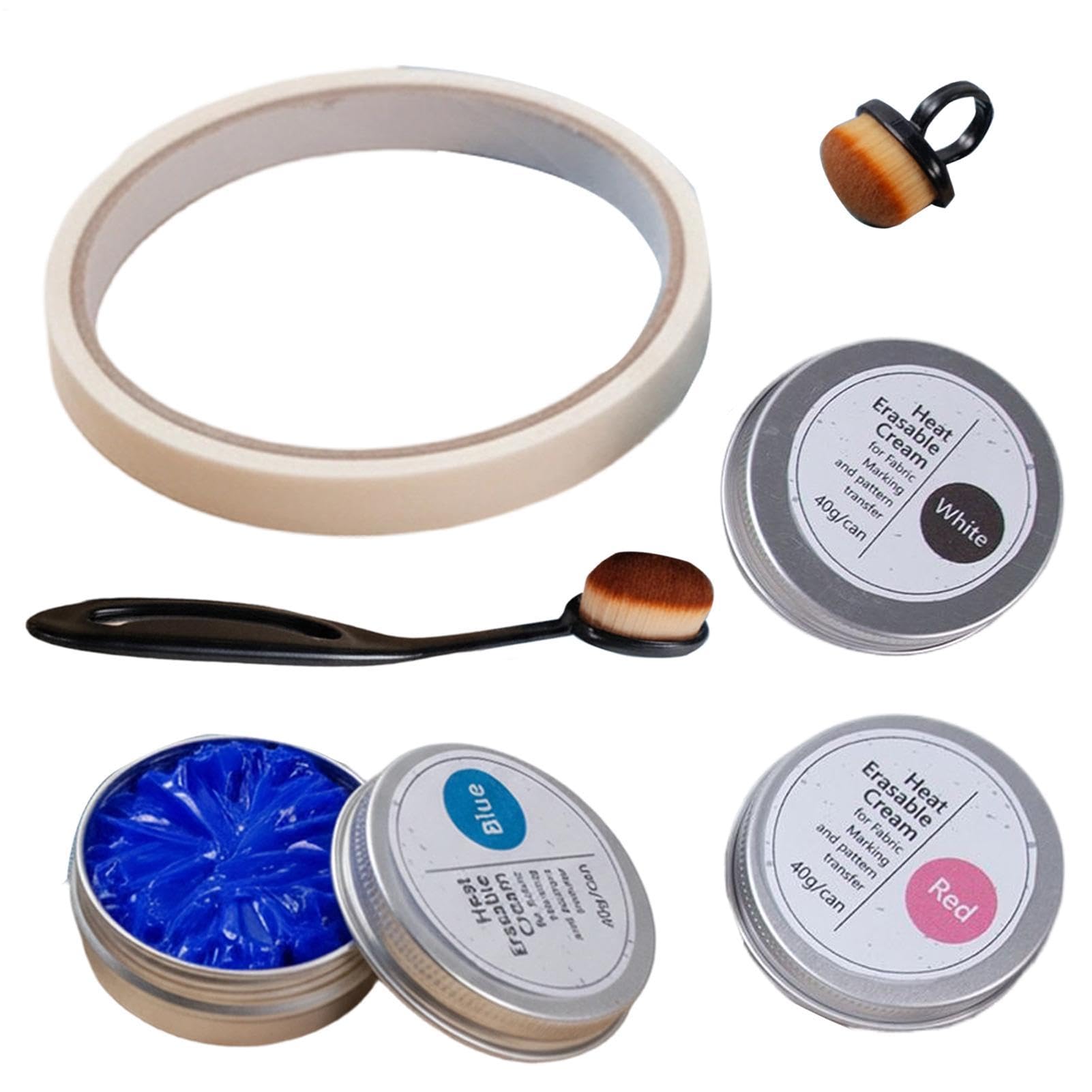 1 Set DIY Complete Smooth Sewing Supplies, Heat Erasable Cream For Fabric Marking, Complete Pattern Transfer Set, For Embroidery Sewing Quilting Cotton Linen Denim