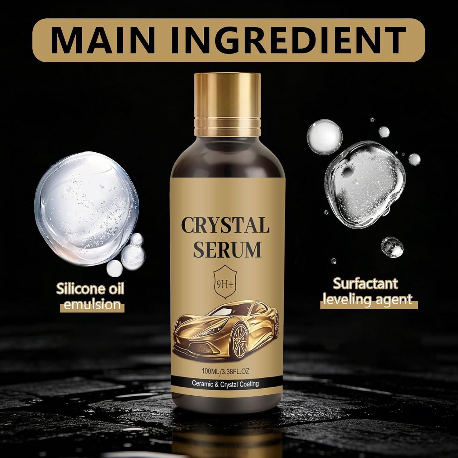 Crystal Serum Ceramic Coating for Cars, Shiny Car Stuff, 100ml 2Pack