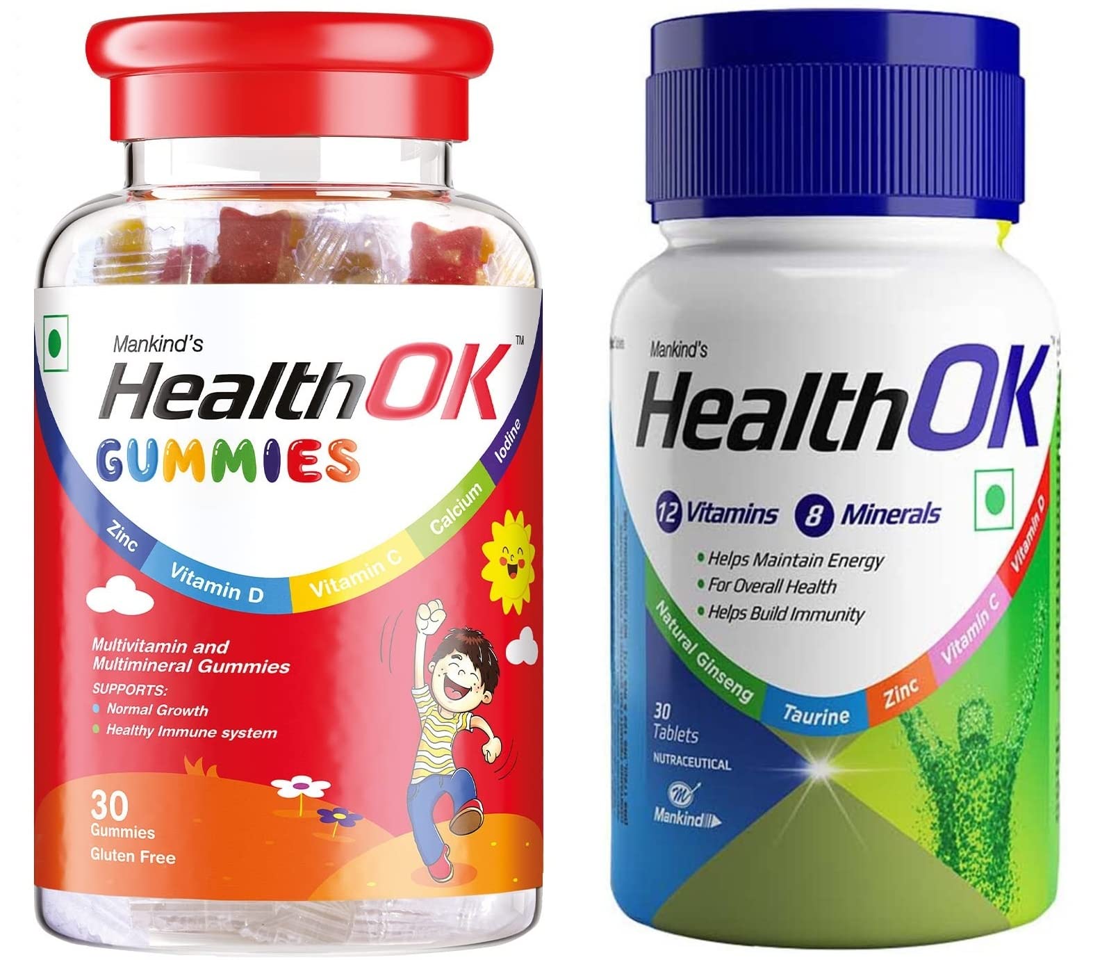 Mankind Health OK Gummies, Multivitamin and Multimineral for Kids,Bottle of 30 Gummies and Health Ok With Multivitamin, Multimineral and Amino Acids, 30 Tablets (B0B2P5KYB8) Amazon Price History, Amazon Price Tracker