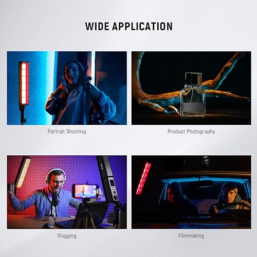 Miniatura 6 de NEEWER Difusor de tubo de luz de rejilla de luz para BH-30S Barra de luz LED RGB a todo color, caja de luz de rejilla de panal con difusor, bolsa de