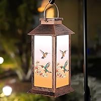 Doogarden Solar Hummingbird Lantern - Waterproof Outdoor Hanging Garden Light, Perfect Birthday Gift for Mom Grandma Women