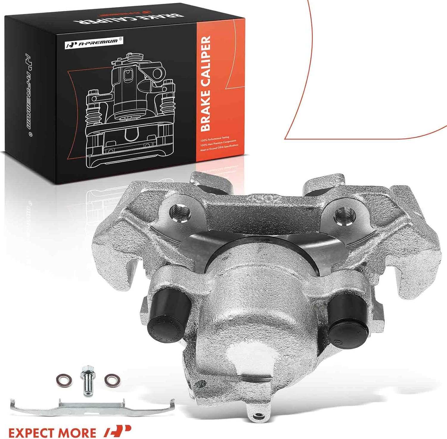 A-Premium Disc Brake Caliper Assembly with Bracket Compatible with Select Mercedes-Benz, Freightliner and Dodge Models - Sprinter 2500 2002-2006, Sprinter 3500 05-06, Sprinter, 2.7L - Rear Passenger