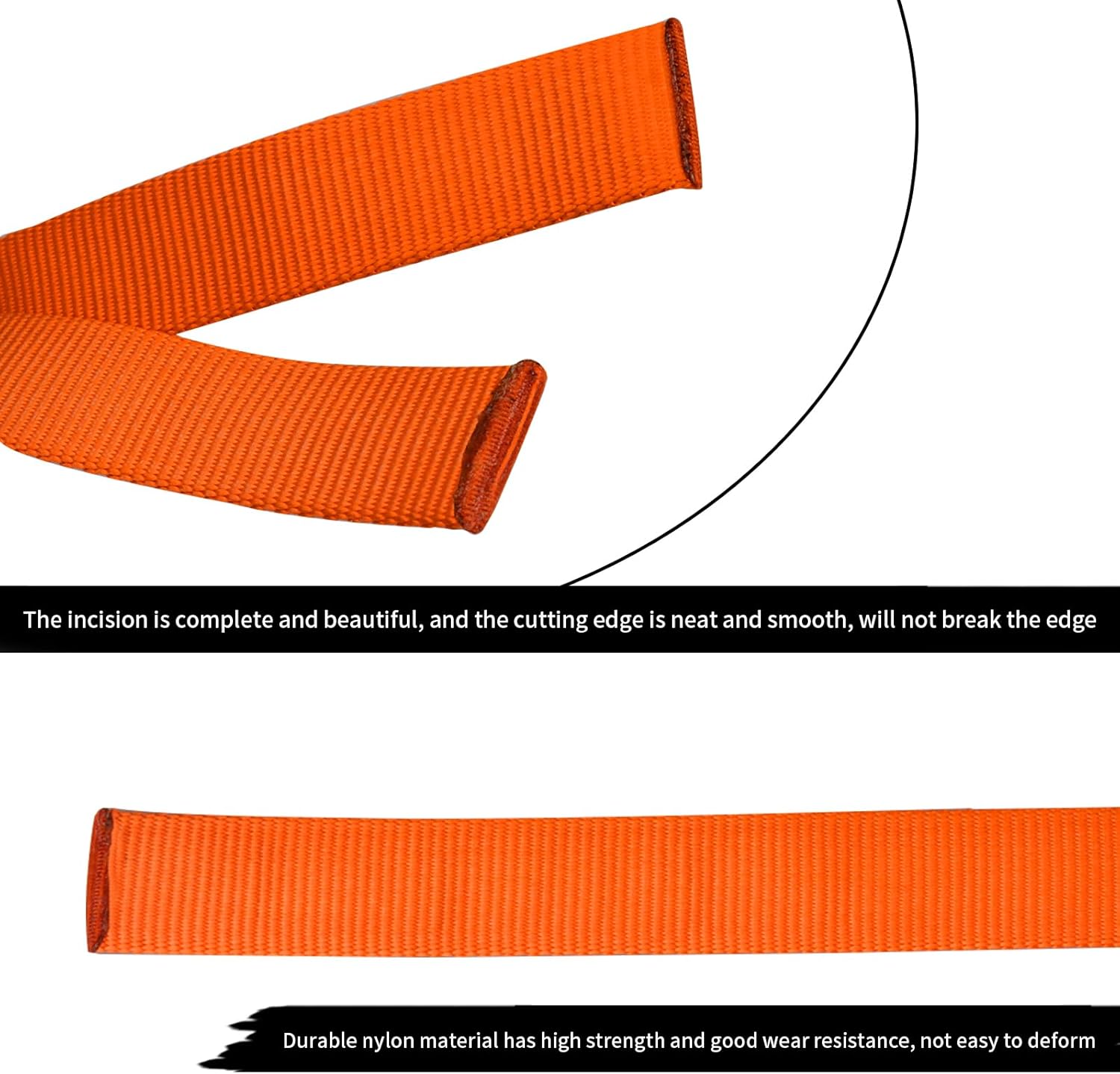 SEPEAK 1 inch Nylon Tubular Webbing, 20kN/4500 lbs, Heavy Duty Climbing Strap for Rescue, Outdoor Climbing, Firefighting, Rigging, Ziplining, Anchoring,Hanging,1pc,Orange,20 Yard