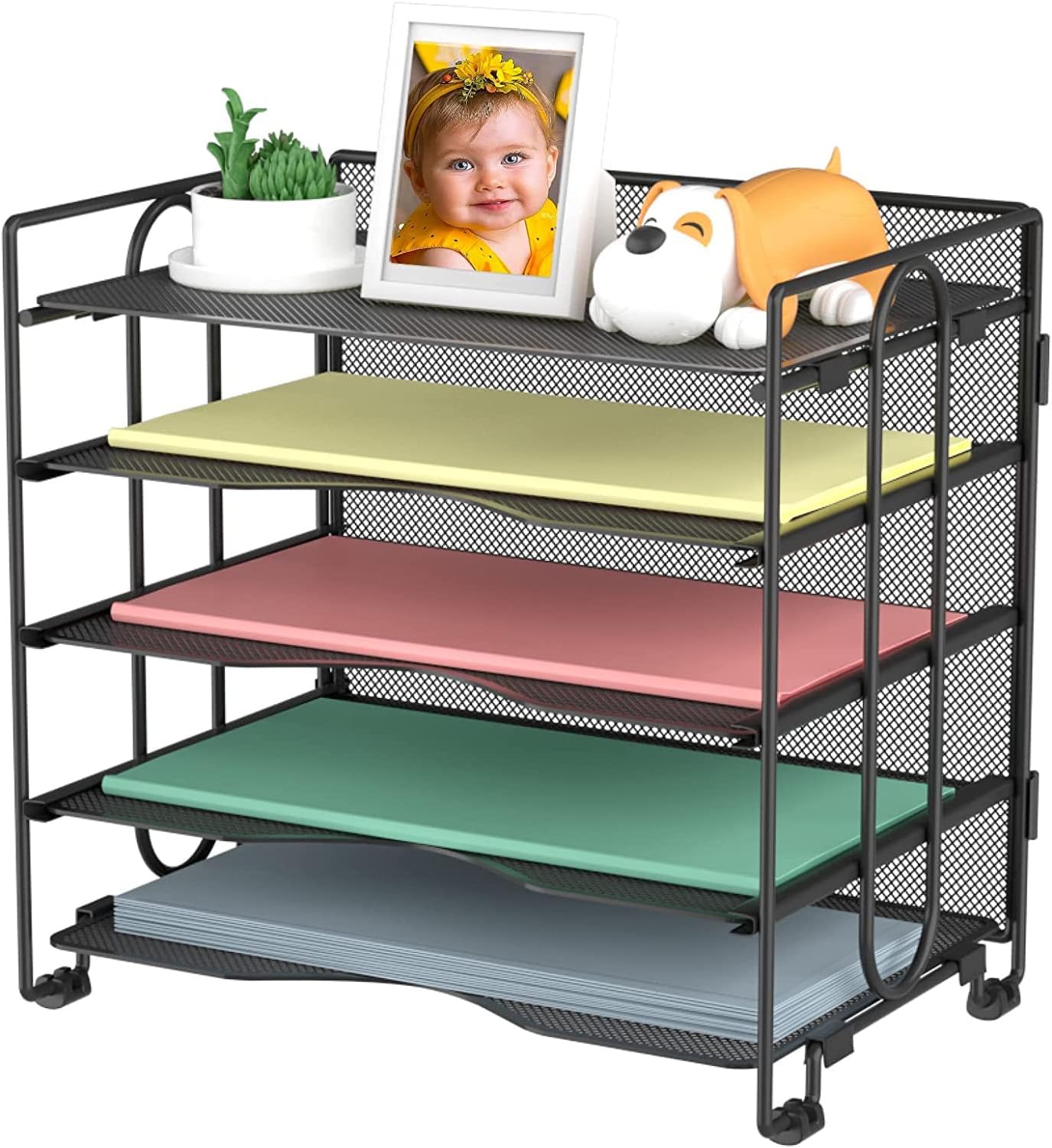 PROPFE Desk Organizers, Fan Shaped Desk File Organizer 5/7