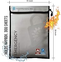 Vista 4 de Secure My Legacy - Bolsa impermeable e ignífuga para documentos (4 unidades)
