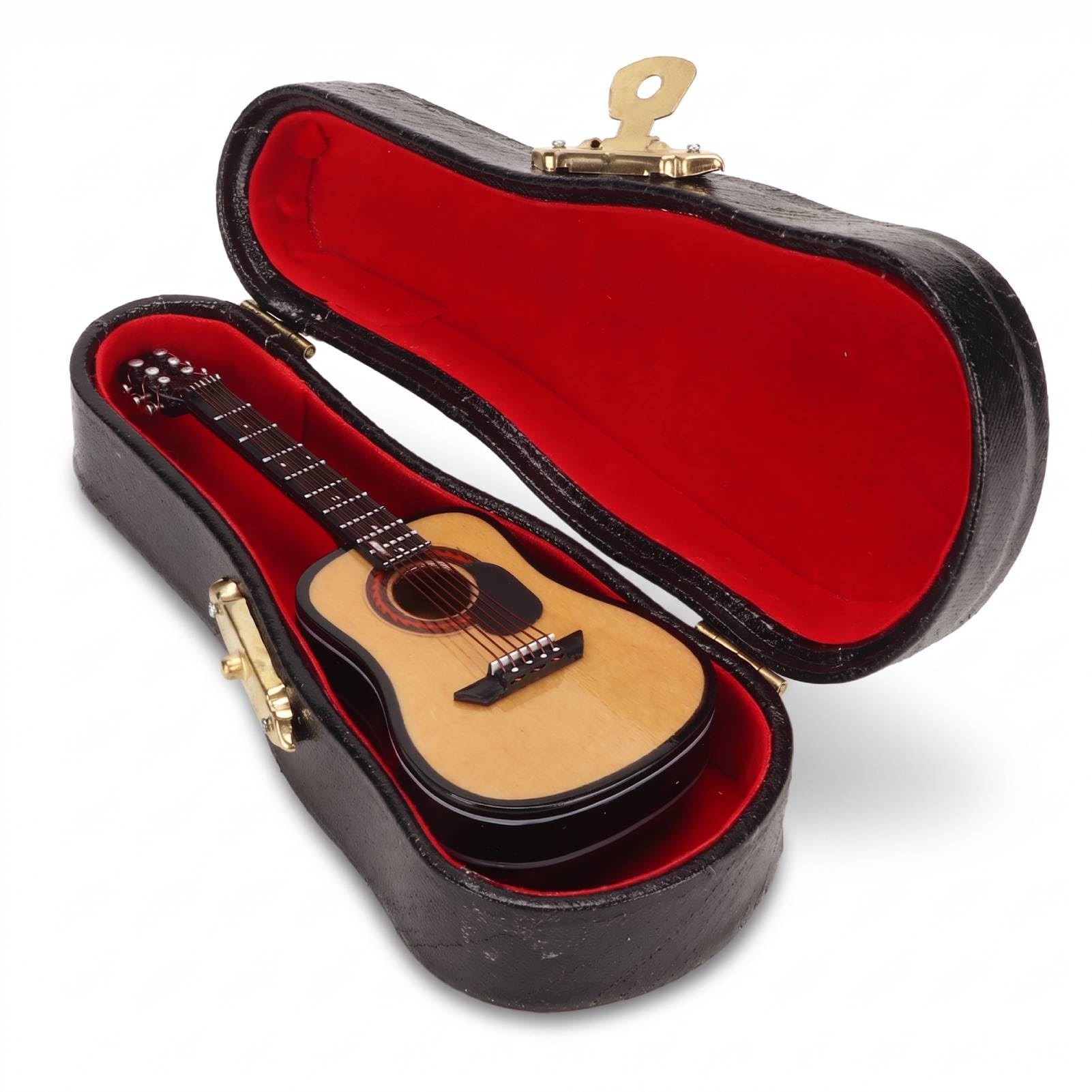 Guitare Broche Instrument De Musique Miniature, Guitare En Forme D’Instrument Miniature Broche Broche Décoration Velours Doublé Cas Instrument Cas - Les Beatles, Paul McCartney, John Lennon, RIngo Starr, George Harrison Guitare Broche Instrument De Musique Miniature, Guitare En Forme D'Instrument Miniature Broche Broche Décoration Velours Doublé Cas Instrument Cas