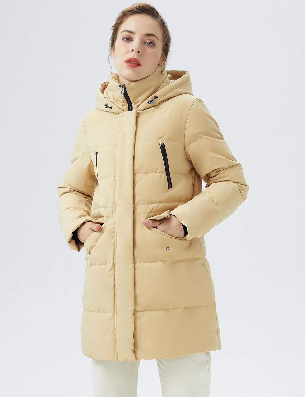 Orolay Women's Puffer Winter Down Coat Thickened Waterproof Parka Jacket with Hood - Image 3