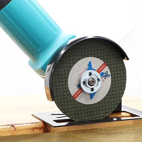 Miniatura 6 de Soporte para amoladora angular con cubierta protectora, soporte de amoladora angular de acero de alto carbono para corte y molienda seguros, 4.52 x